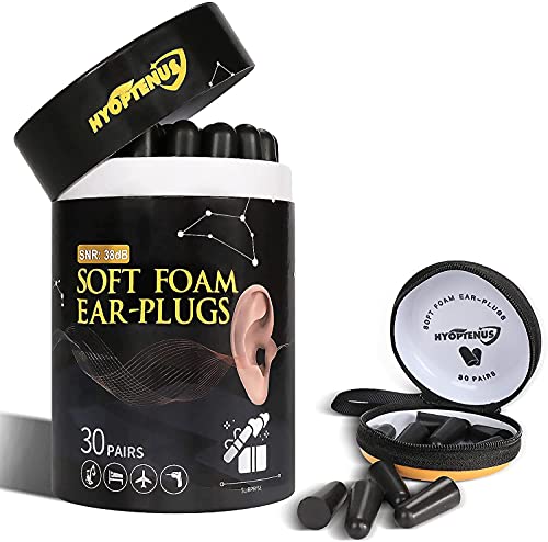 Ohrstöpsel zum Schlafen, 30 Paar 38dB Höchster SNR Rauschunterdrückung Weicher Schaumstoff Ohrstöpsel mit zufälligem Mystery Case, Wiederverwendbarer Gehörschutz für Schnarchen, Arbeit, Studium Cover