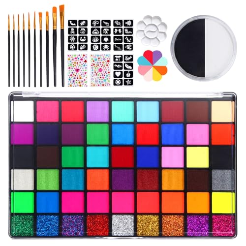 54-Color Non-Toxic Face Painting Kit