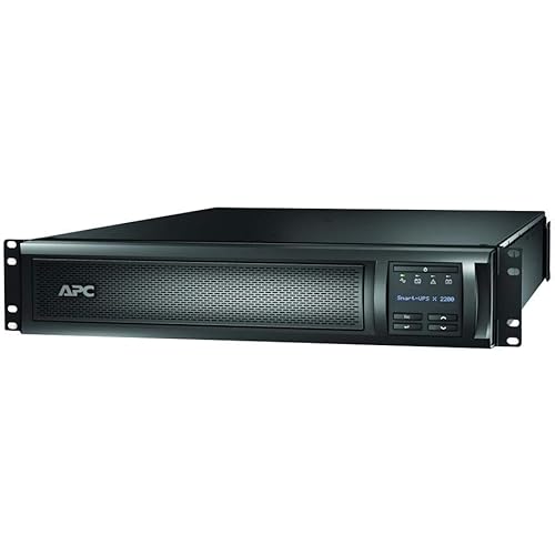 APC Network UPS, 2200VA Smart-UPS Sine Wave UPS with Extended Run Option, SMX2200RMLV2U, 2U Rackmount/Tower Convertible, Line-Interactive, 120V, Black