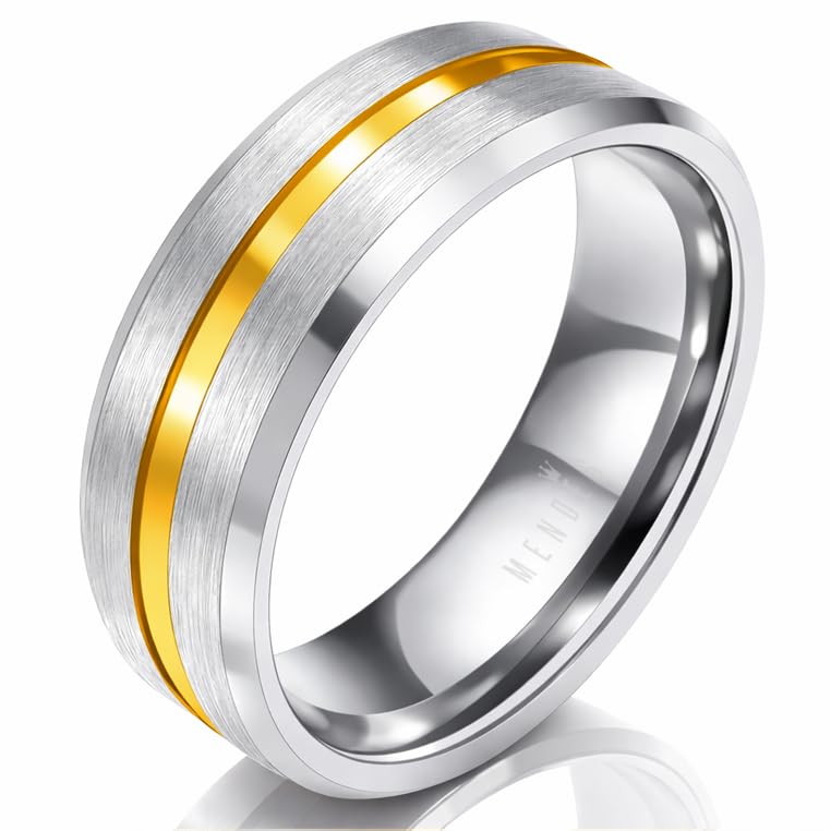 Bague homme tungstène anti-rayure argent or 8mm-22mm : finis les bijoux qui s'abîment vite