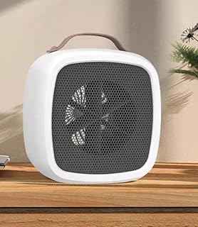 Space Heater Portable Room Electric Fan Heater EcoHeater Desktop Small Heater low energy 500w | Overheat Protection | Power Efficient | Portable Heater (White)