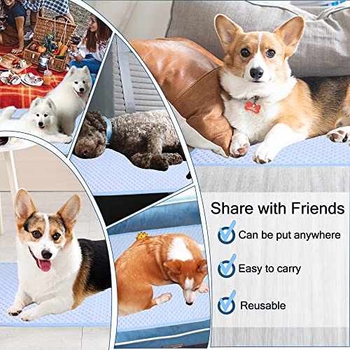 Dog Cooling Mat Washable Ice Silk Folding Cooling Dog Bed Pet Cooling Pad Mat For Dogs Cats Bed Summer Cooling Pad #TOP5
