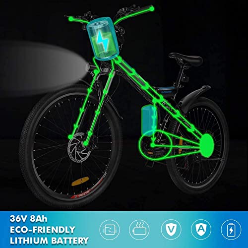 26” Folding Electric Mountain Bike for Adults, E-Bike with 36V 8AH Removable Lithium-Ion Battery 250W Motor 21 Speed… - Image 5