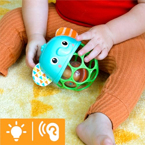 Bright Starts 16763 Giggle & Glow Musical Light-Up Rattle Easy-Grasp Oball Elephant Toy thumb #2