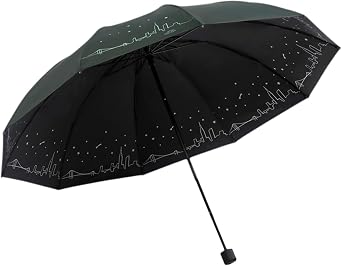 Umbrella,Parasol 10 Ribs Windproof Umbrella,Wind Resistant Compact Travel Folding Umbrellas,Ladies Strong Wind Proof Rain Proof Sunscreen 41.3inch.