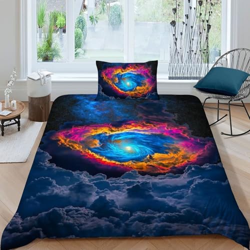 Housse de couette single microfibre couleur imprimé 3D - 3