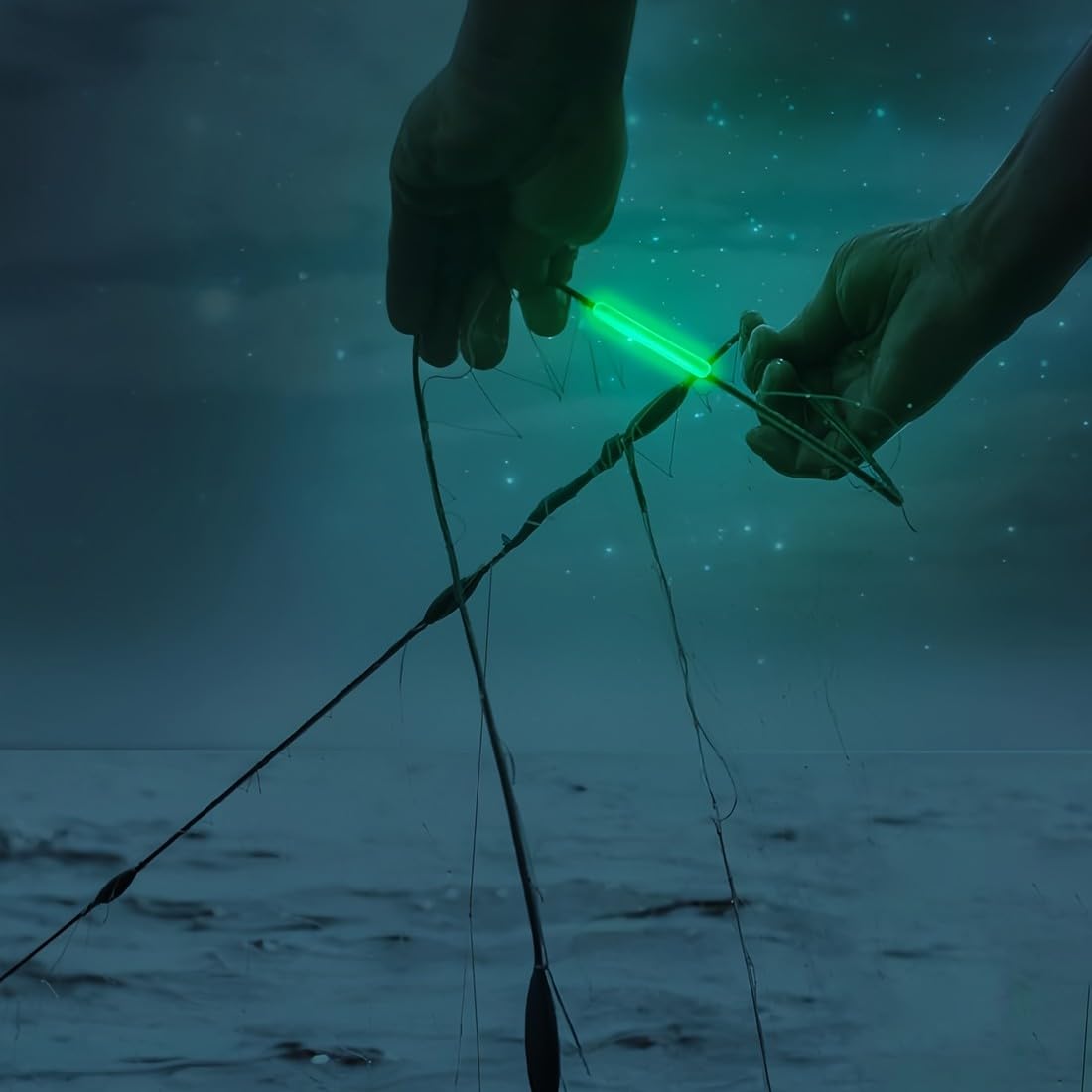 100 Piezas Varillas de Luz de Pesca, Luz de Pesca Fluorescente, Varilla de Luz de Pesca de 4 x 38 mm, Pesca con Barra Luminosa, Herramientas de Pesca Pesca Nocturna