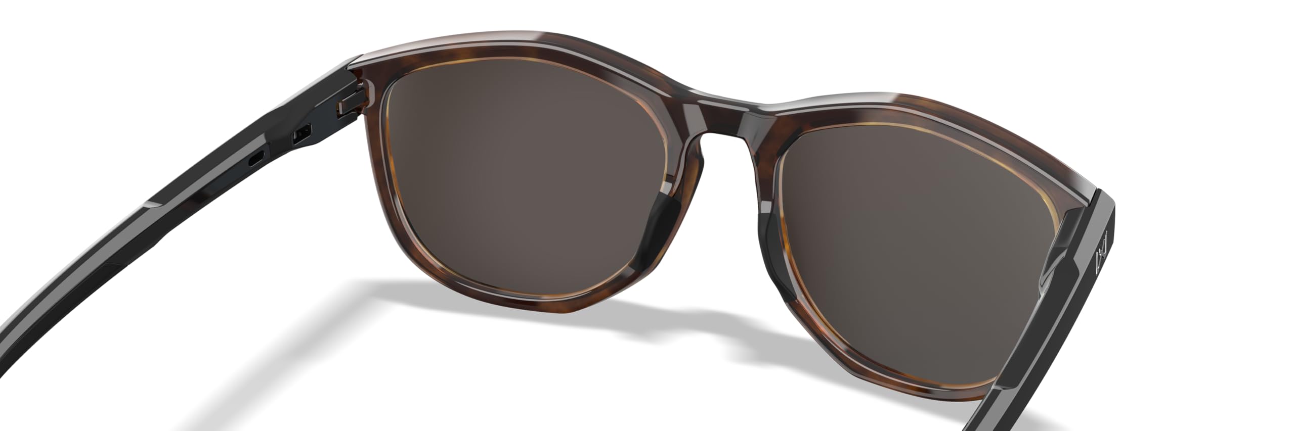 Wiley X WX Bravo - Gafas de sol de seguridad para hombres y mujeres, inastillables, protección UV, lentes de espejo polarizadas, lentes de espejo verde, marcos de tortuga brillante con patillas negras