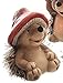 Produktbild dekojohnson der kleine Deko Igel-Figur mit Pilzhut und Kunstfell Deko für den Herbst und Winterdeko braun rot 7,5cm groß