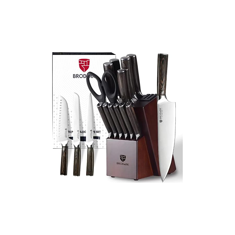 BRODARK Kitchen Knife Set with Block BRODARK Kitchen Knife Set with Block