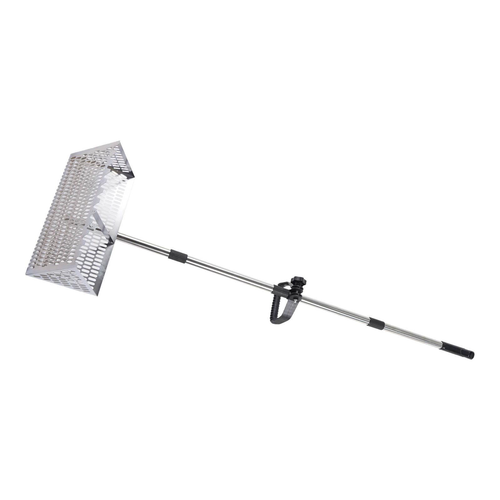 Msioytog Silver Detachable Carbon Steel Beach Sand Sifter Tool For Shell Treasure Portable Metal Beach Collection Accessories Ergonomic Sand Shovel