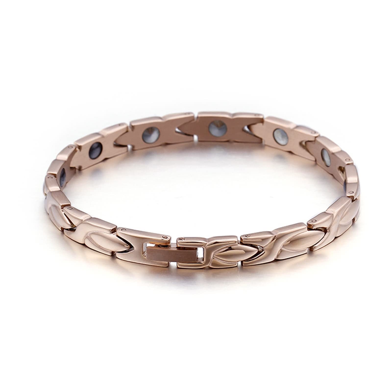 AMDXD Collares De Los Hombres, La Moda Collares De Cadena De Los Hombres Collar De La Cadena, 500x7mm, Oro Rosa Acero inoxidable, No es una piedra preciosa