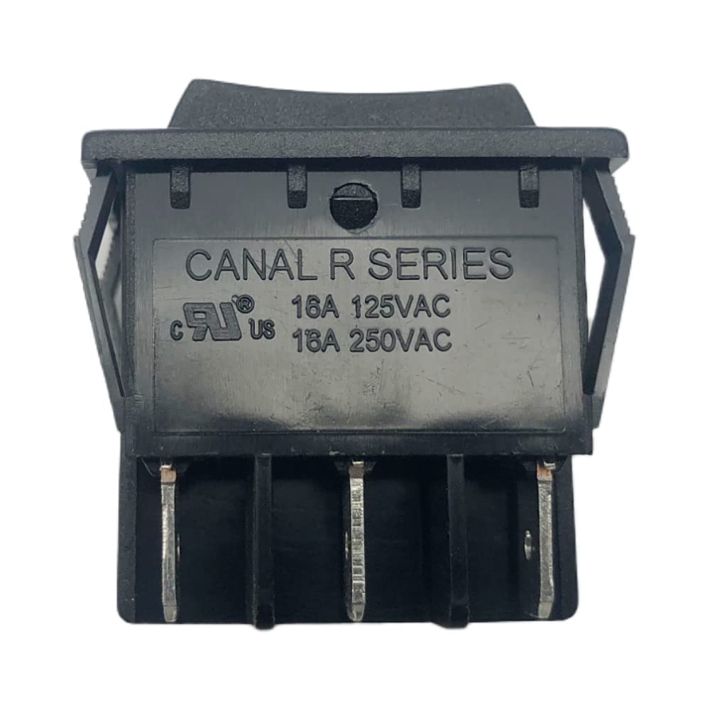 6Pin Rocker Switch up to Canal R Series 10T85 Black R5 16A/250V Replacement for R5 Hongju R Series Taiheng Light Country TH3 DRH241539 Defond