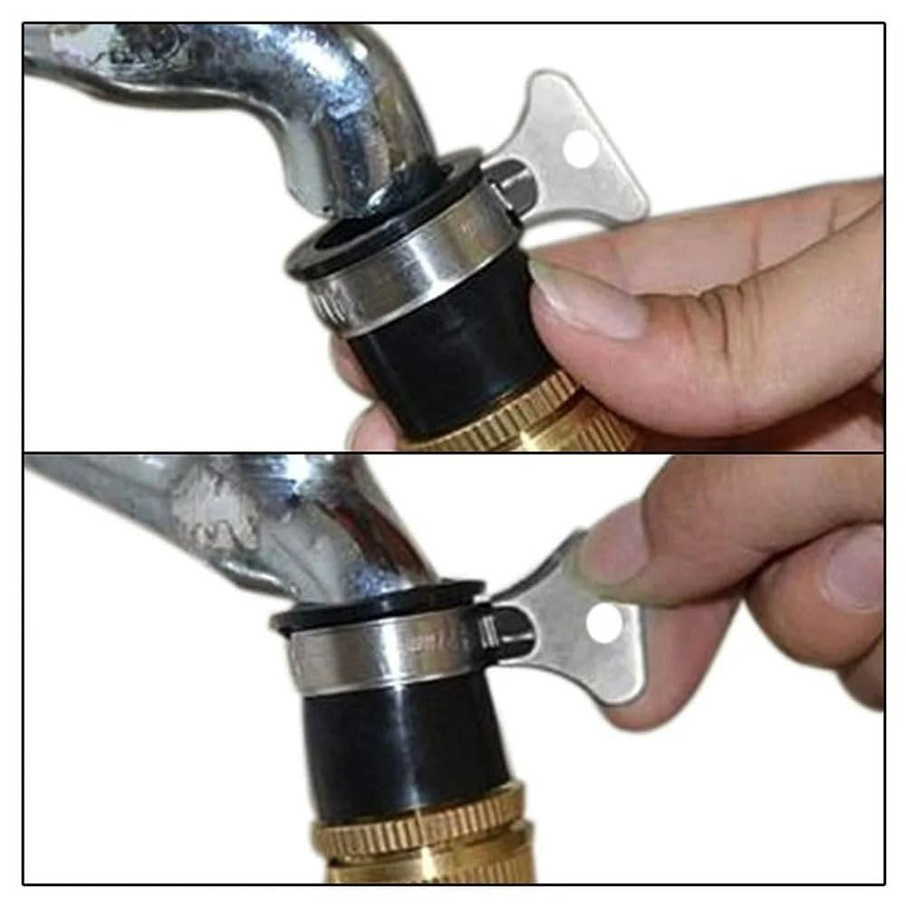Conector de grifo de manguera, rosca de 1/2 "3/4" para jardín, conector de ajuste universal, boquilla práctica, lavadora, adaptador de grifo de cocina, latón rápido