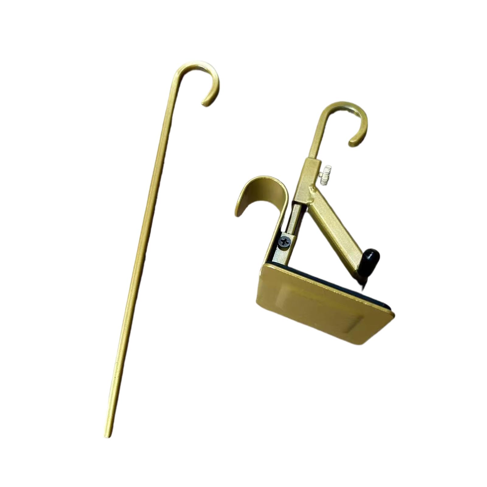 YIXANNX Attractive Christmas Metal Hanging Sock Hanger Blends Into Traditional Or Modern Fireplace Decor Made of Metal with Polished Surfaces Fireplace, Golden