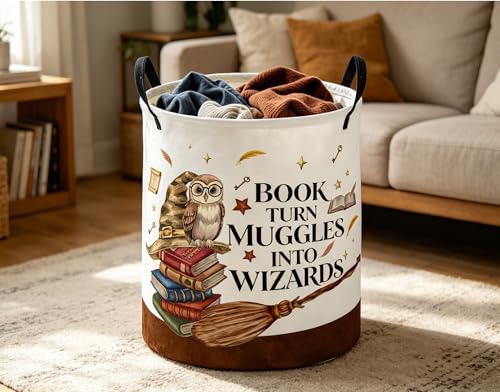 Image of ESSME Kids Laundry Basket,Magic Hamper Collapsible Canvas Waterproof Storage Bin for Home Decor, Cute Hamper,Gift Baskets(Magic)