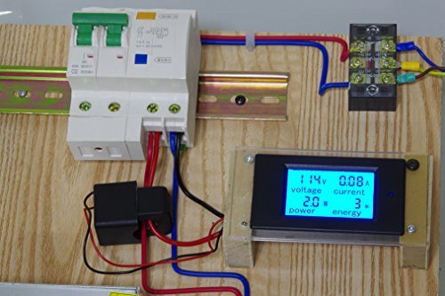Image of AC 80-260V 100A Blue Backlit Digital Current Voltage Power Energy Meter Multimeter Ammeter Voltmeter with Open-Close Current Split Core CT