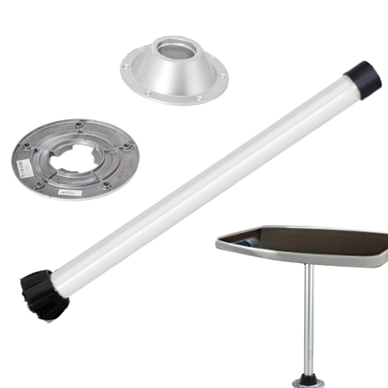 Générique Set mit verstellbaren VR-Beinen für Van | Halterung aus | Aluminiumlegierung aus gebürstetem Nickel | Tischbein | Basis aus schweren, abnehmbaren Rohren | Halterung für LKW