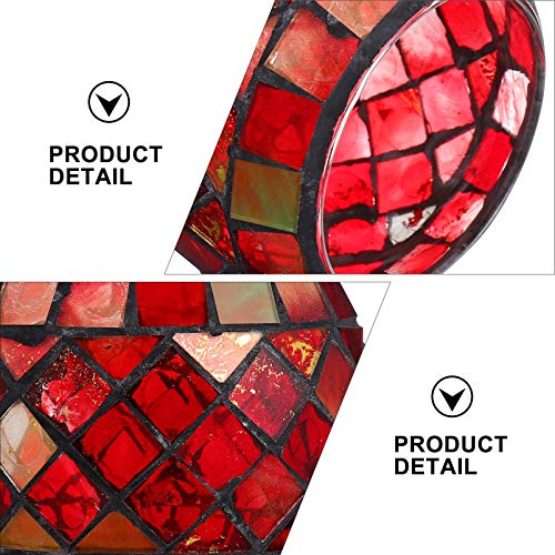 Mobestech 35JA13K916OO4SVB43ZE6W Glass Votive Candle Holder Candle Holders Mosaic Tealight Holder Votive Candle Holders Christmas Dining Table Centerpieces Wedding Glass Candle Holder Decorations Mosaic Candle Holders thumb #4