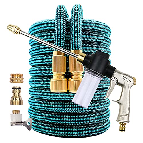 GTATBTG Expandable Magic Hose - Flexible Watering Irrigation Pipe with High-Pressure Spray Gun for Car Wash and Cleaning Tools