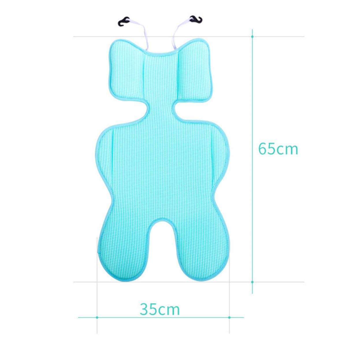 KOMBIUDA Baby Stroller Cushion Breathable Universal Stroller Seat Cover Blue 65x35x3cm Machine Washable Soft Comfortable