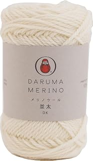 DARUMA 手編み毛糸 メリノ ウール 並太 COL. 1 きなり 系 約40ｇ 88ｍ 6700 | 太さ/並太 仕立/40ｇ 約88ｍ 素材/メリノ ウール 100％ 使用針/棒針6～7号・かぎ針6/0～7/0号 標準ゲージ/メリヤス編20～21目・28～30段