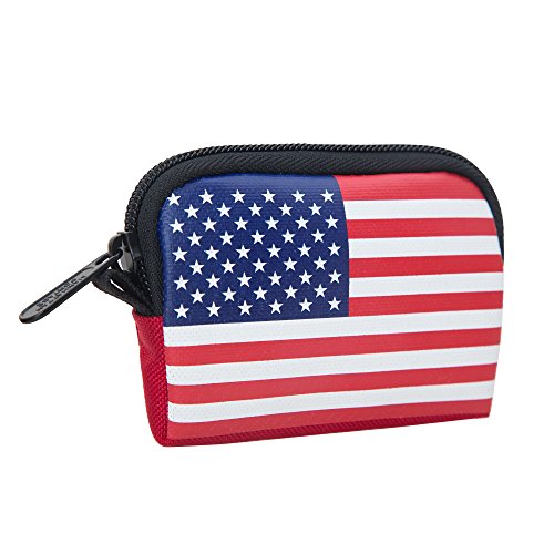 Manhattan Portage Stars And Stripes Coin Purse ( Red, Eclectic Colors, Zipper Closure, Pouch, Credit Card, Id Card, Jewelry, Keys, Water Resistant, Gift, 1000D, Everyday Carry ) #TOP23
