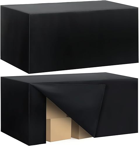 Paquete de 2 manteles ajustables para mesas rectangulares de 6 pies, 72 x 30 pulgadas, manteles de poliéster resistentes al agua para bodas,