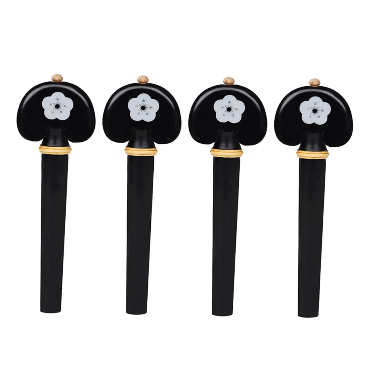 VANZACK 4pcs Wooden Cello Tuning Pegs Tuning Pegs Replacement for Violin Cello String Instruments Easy to Use