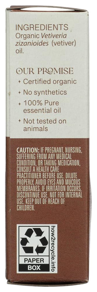Aceite Esencial Orgánico de Vetiver Aura Cacia 0.25 Fl Oz miniatura 3