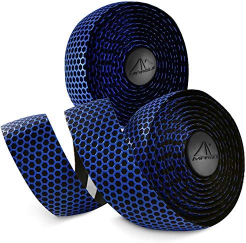 MARQUE Hex Bicycle Handlebar Tape - Road Bike Handle bar Tape 2PCS per Set (Blue)