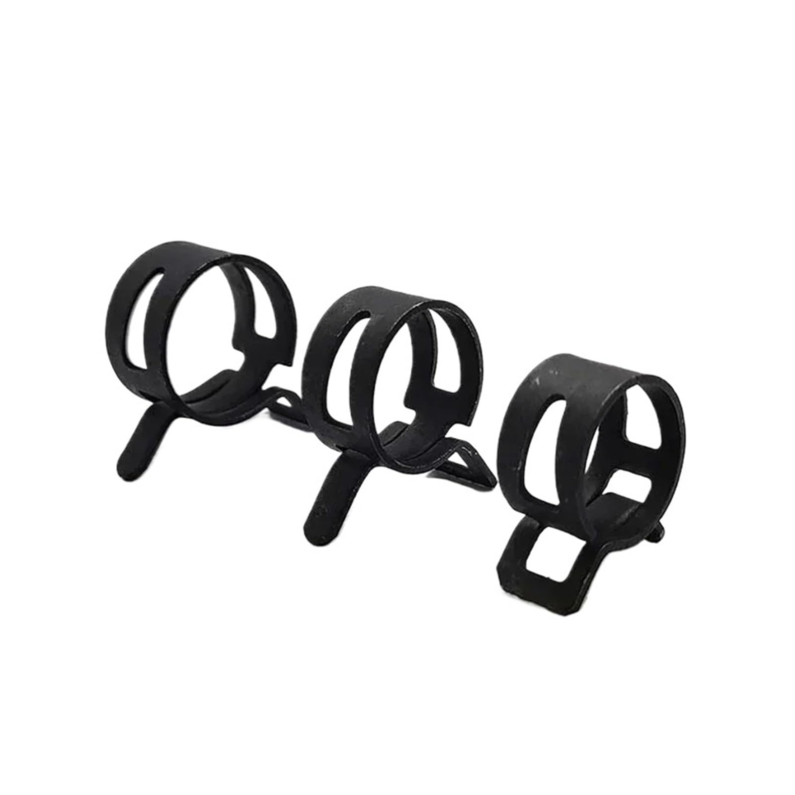 165 Uds 6-22mm Negro Resorte De Vacío Combustible Aceite Manguera Agua Clip Tubo for Abrazadera Banda Sujetador Metal Surtido