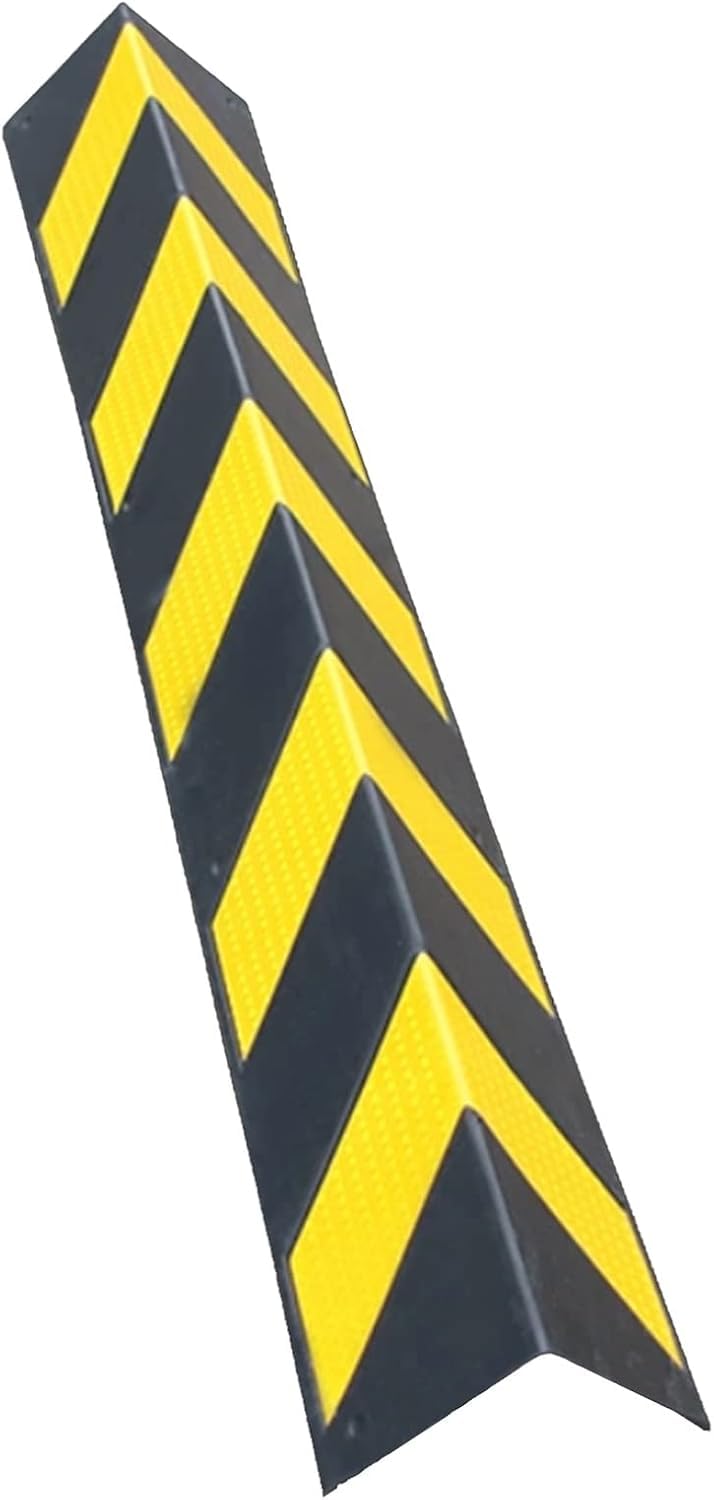 WDSOPK garage wall protector,wall corner protector, Parking Garages Wall Corner Rubber Column Reflective Yellow Strip Corner Guard,Yellow,2pcs,120cm
