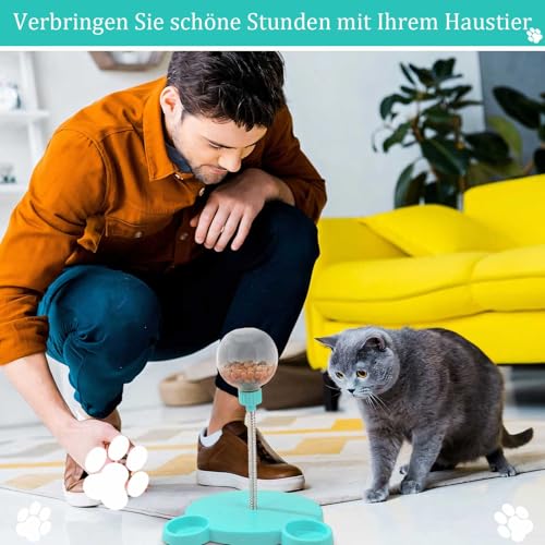 Partideal Interaktives Hundespielzeug, Wackelndes Hunde Leckerli Spielzeug, Snackball für Hunde Katzen, Futterautomat Spielzeug Futterball Slow Feeder Hund Feeder Ball