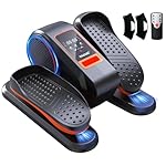 Under Desk Machine, Electric Elliptical Leg Exerciser for Senior, 15 Adjustable Speeds Quiet and Portable Seated Pedal Exerciser for Training with Remote Control