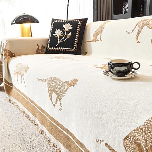 Housse de canapé pour 3 coussins blanche contre les poils de chat - 3