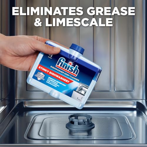 Image of Finish Dishwasher Deep Cleaner Liquid, 250 ml | Odour Removal Technology | Removes Hidden Dirt & Limescale| Extend your Dishwasher's life | World's #1 Dishwashing Brand