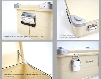 HOMFUL　スタッキング アルミ コンテナボックス　クリーム　75Ｌ　Lサイズ Amazon | ☆スタッキング アルミ コンテナボックス☆クリーム