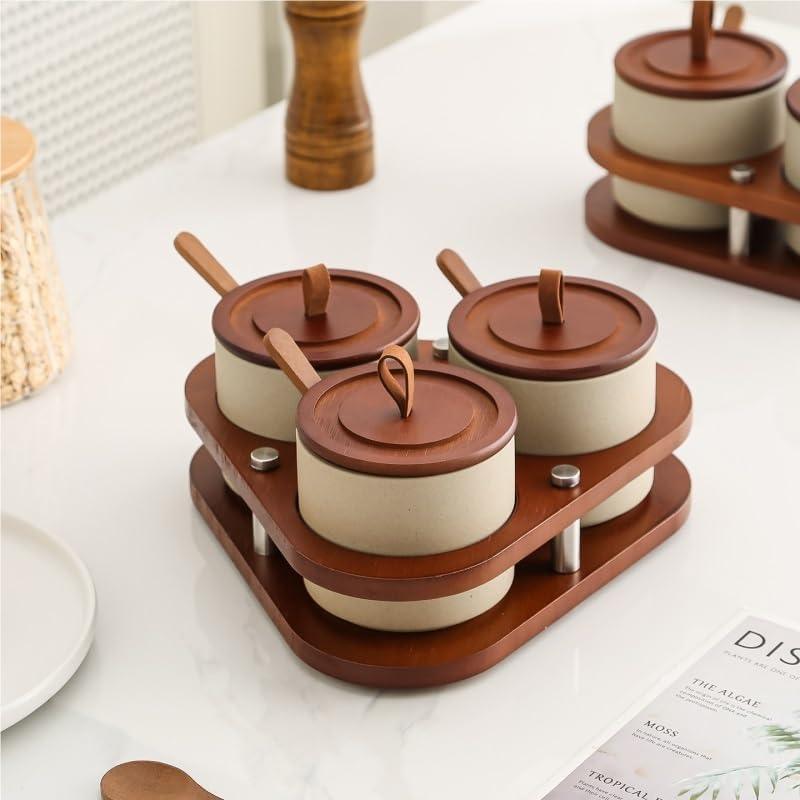 Retro Clay Spice Box Home Seasoning Set Kitchen Combination Pack