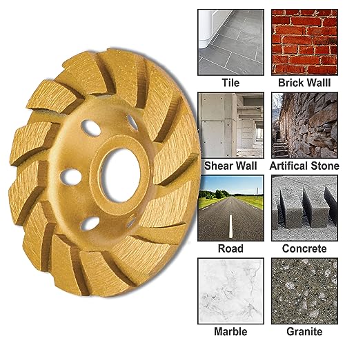 Gunpla 105mm x 22.2mm 4 inch Concrete Turbo Diamond Grinding Disc Wheel 12 Segs Cup Masonry Granite Stone Cutting Heavy Duty Tool for Angle Grinder Plaster Removal 7 Gunpla 105mm x 22.2mm 4 inch Concrete Turbo Diamond Grinding Disc Wheel 12 Segs Cup Masonry Granite Stone Cutting Heavy Duty Tool for Angle Grinder Plaster Removal - Image 7