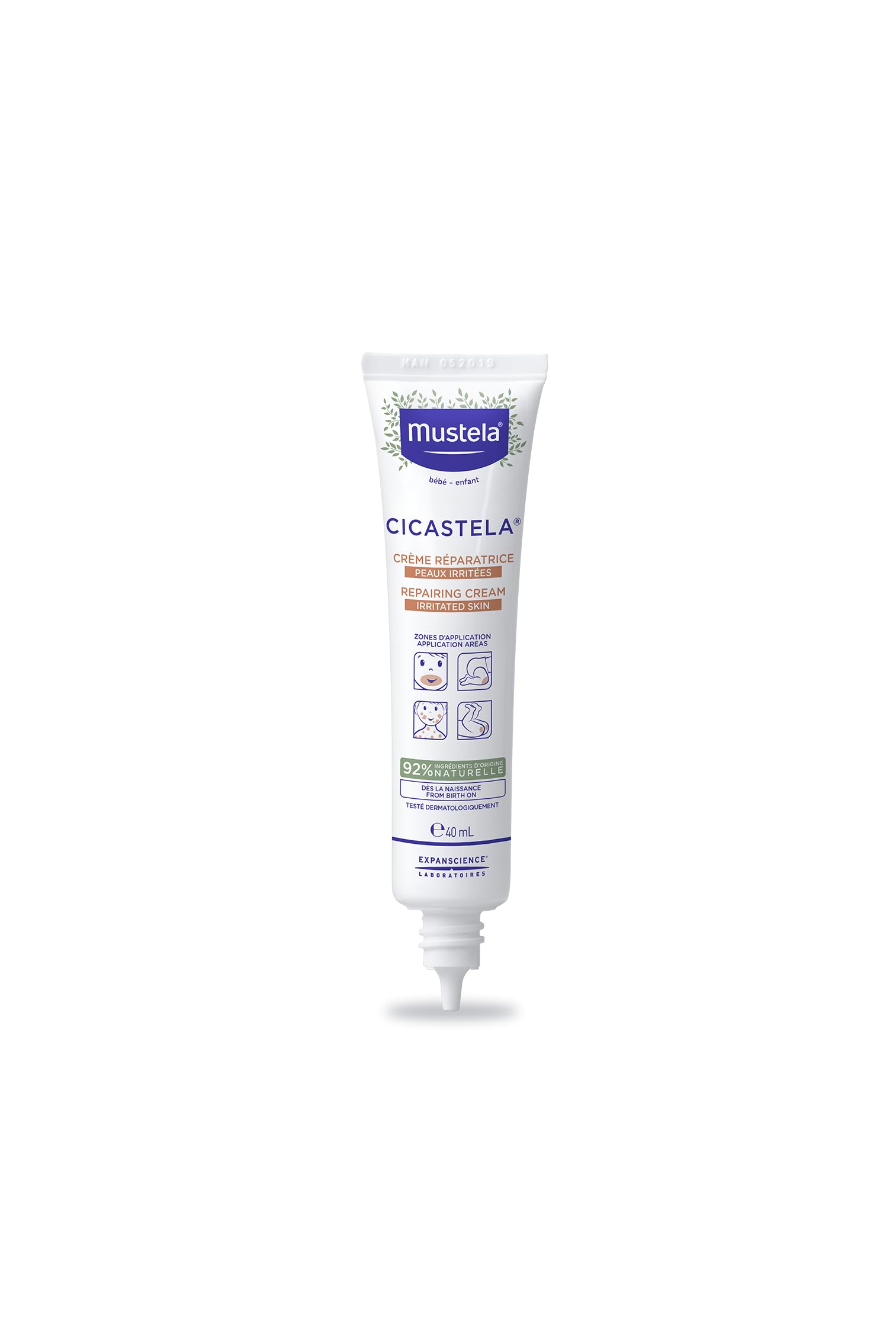 Mustela Cicastela Repair Cream 40ml – Soothing & Restorative Cream for Dry, Irritated Skin | Gentle Care for Babies, Children & Adults | Fast Absorbing, Dermatologist Tested