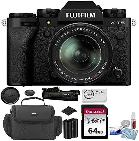 Fujifilm X-T5 Mirrorless Camera Silver Bundle - 40MP With SD Card, Bag & Accessories