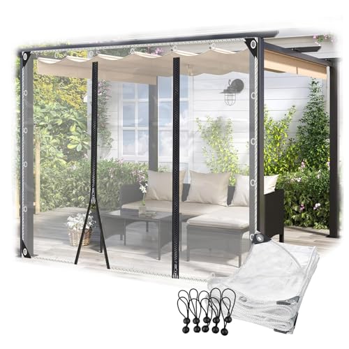 WZYJLyds Transparente PVC Plane - Wasserdichte Seitenwände Für Terrasse, Pergola & Balkon