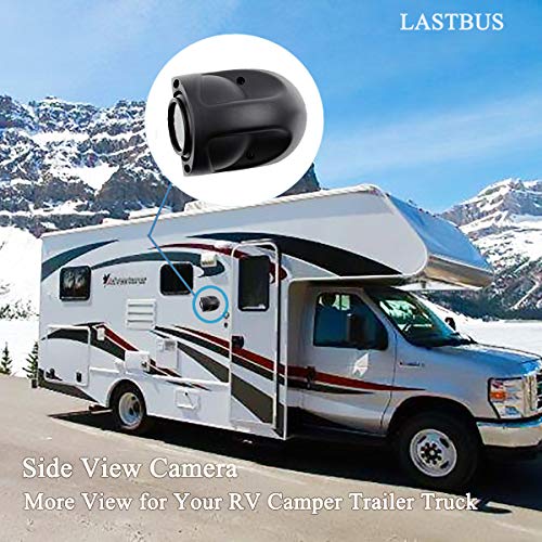 Backup Camera, Reversing Camera, Waterproof Night Vision Wide View Angle Side View Camera with 4 Pin GX12-4 Connector for RV Camper Truck Trailer Bus Van