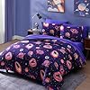 Twin Kids Comforter Set - 5 Pieces Twin Bedding Sets for Boys Teen, Outer Space Rocket Bed in A Bag with Sheets #1