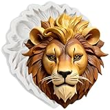 TAOXIBEI Lion Head Polymer Clay Mold Lion Silicone Molds for DIY Crafts Epoxy Resin Casting Air Dry Polymer Clay Plaster Jewelry Making