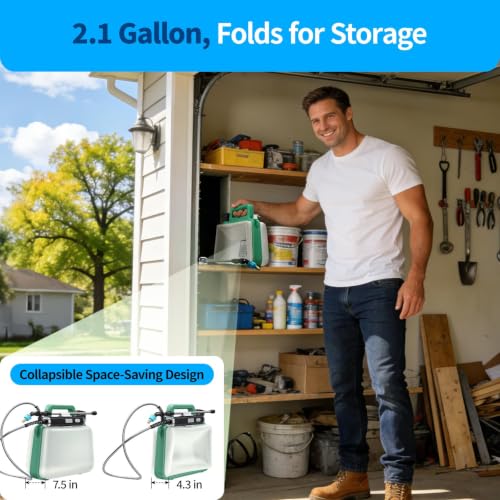 VASG Battery Powered Sprayer 2 Gallon, 7.4V Foldable Electric Pump Sprayer by VASG - Used condition - Image 4
