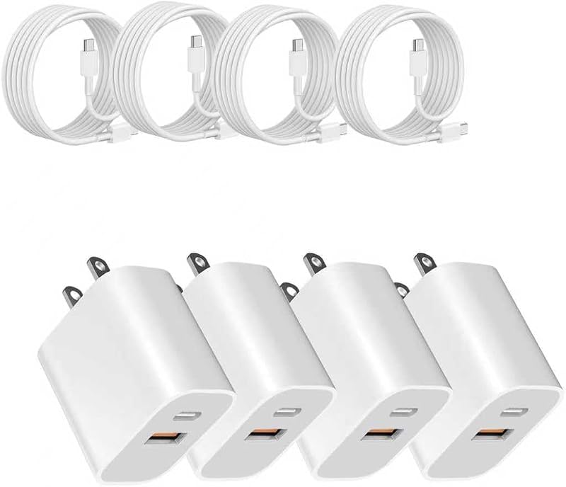 USB C Fast Wall Charger Block [60W, 5-Port, 2Pack]