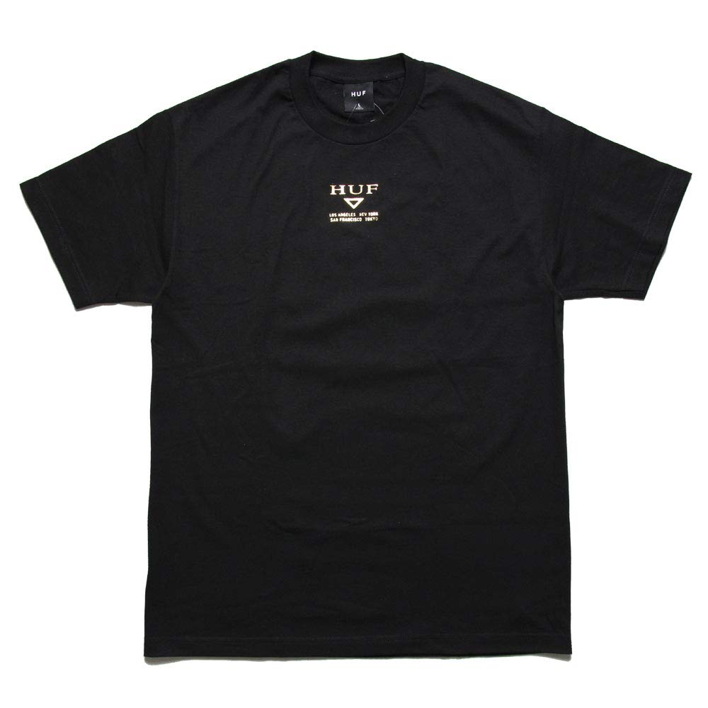 HUF 半袖　Tシャツ ポロシャツ　ブラック　黒　M 新品未使用 ハフ HUF Tシャツ カットソー ボックス 半袖 ブラック メンズ