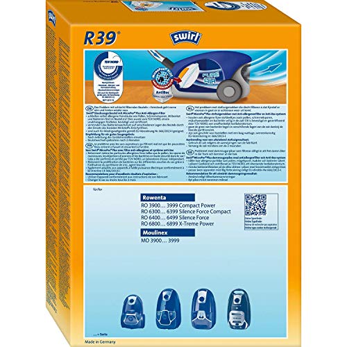 Rowenta RO3950 Staubsauger mit Beutel und 4 Staubsaugerbeuteln